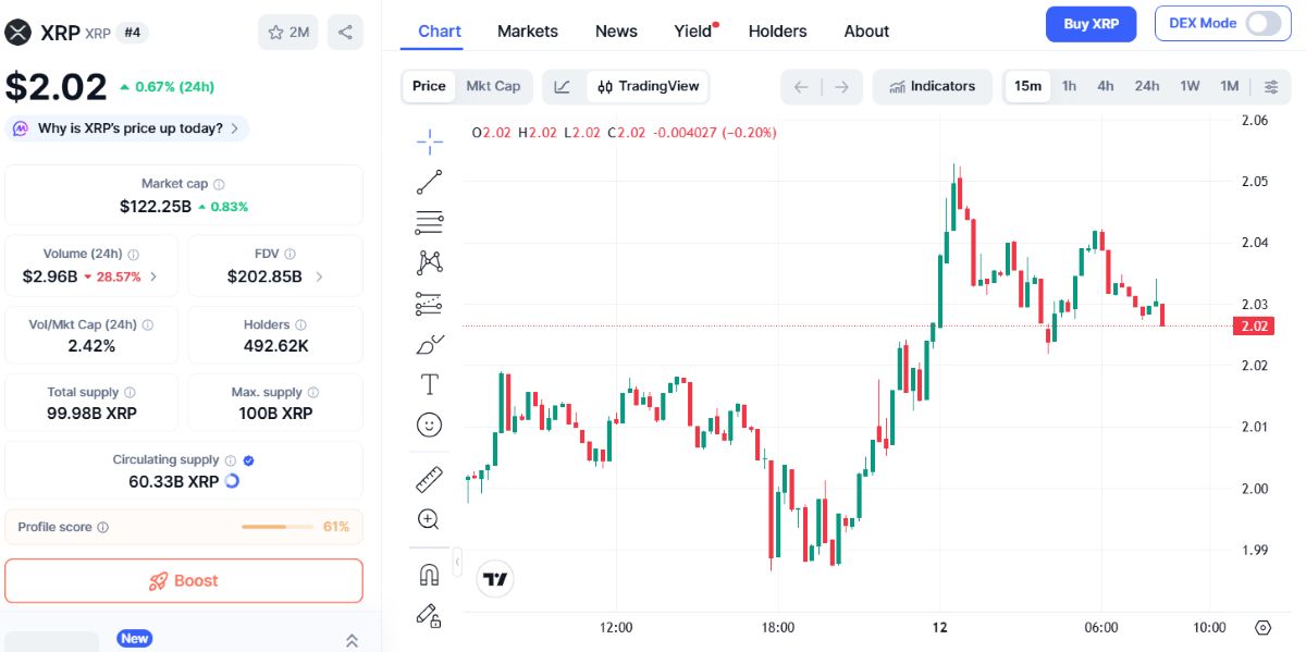 XRP fiyat tahmini