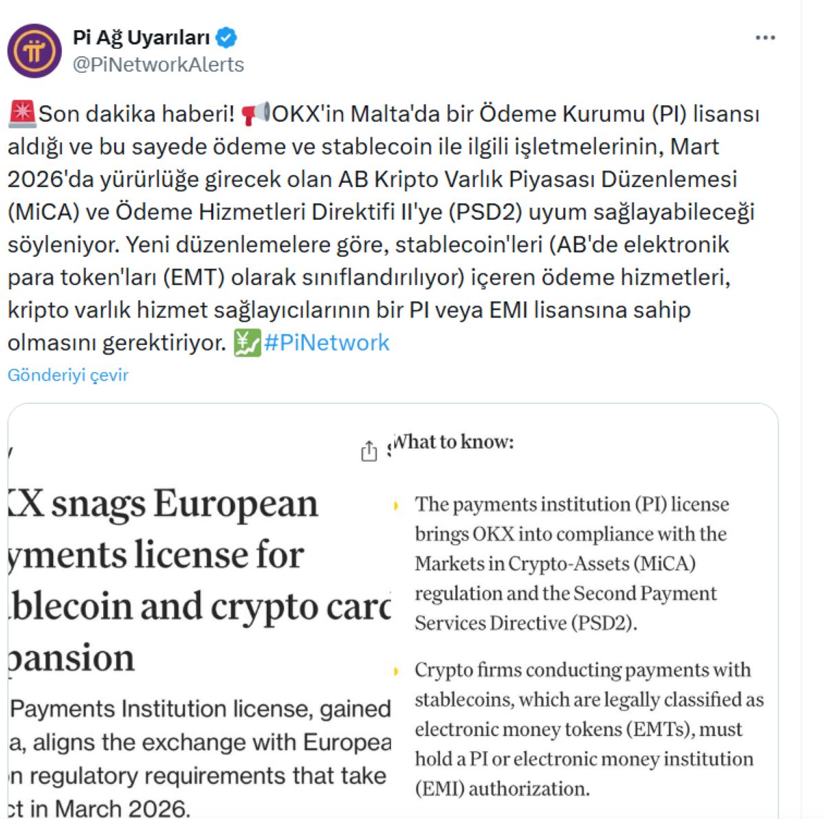 Pİ NETWORK DUYURU