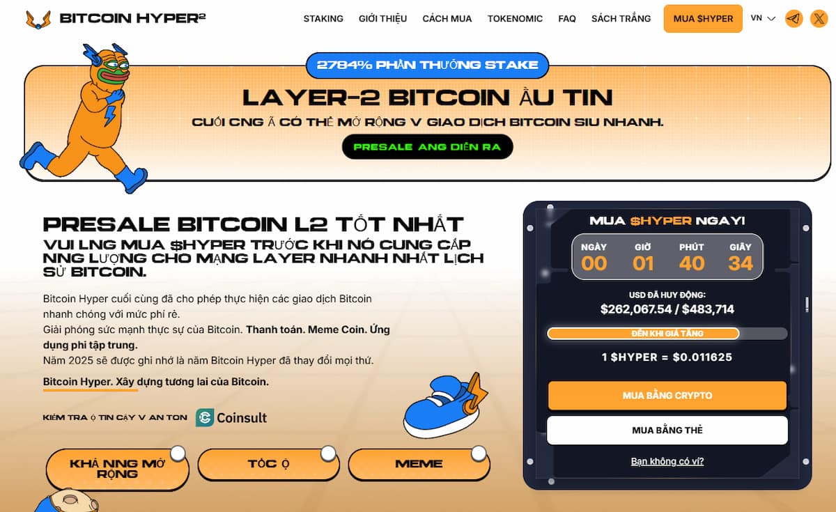 Bitcoin Hyper (HYPER) – Layer 2 an toàn và mở rộng cho Bitcoin
