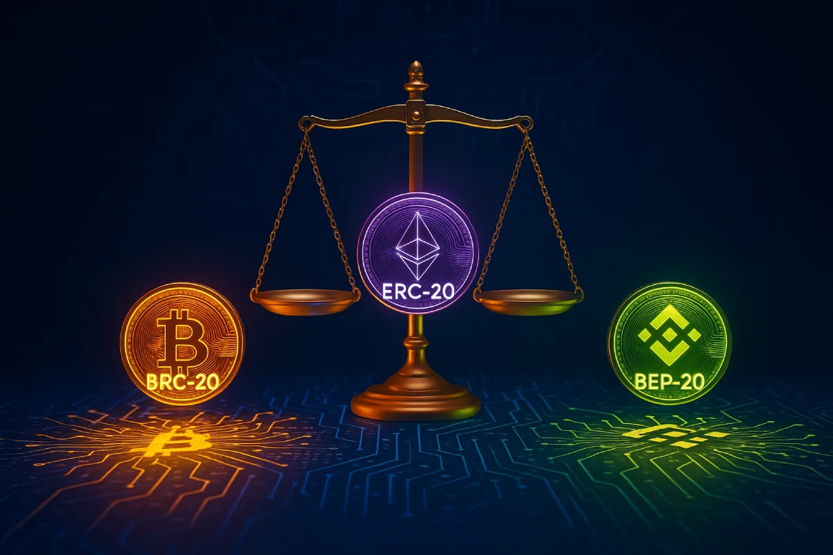 So sánh BRC 20 với ERC 20 và Bep-20