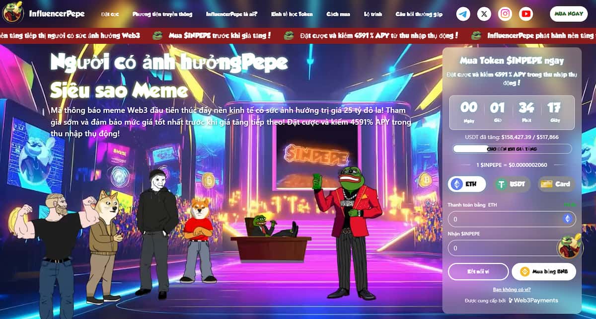 InfluencerPepe (INPEPE) – Tăng tốc kinh tế influencer với Web3