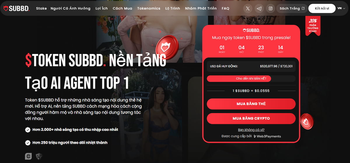 SUBBD Token (SUBBD) – Kết nối sáng tạo nội dung với Web3
