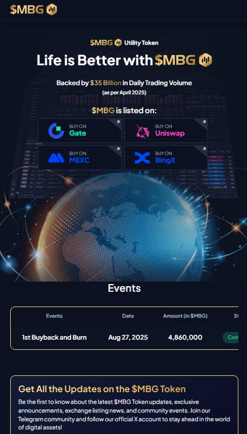 MBG Utility ($MBG) – Token tiện ích thực tiễn, khả năng mở rộng và tính bền vững lâu dài