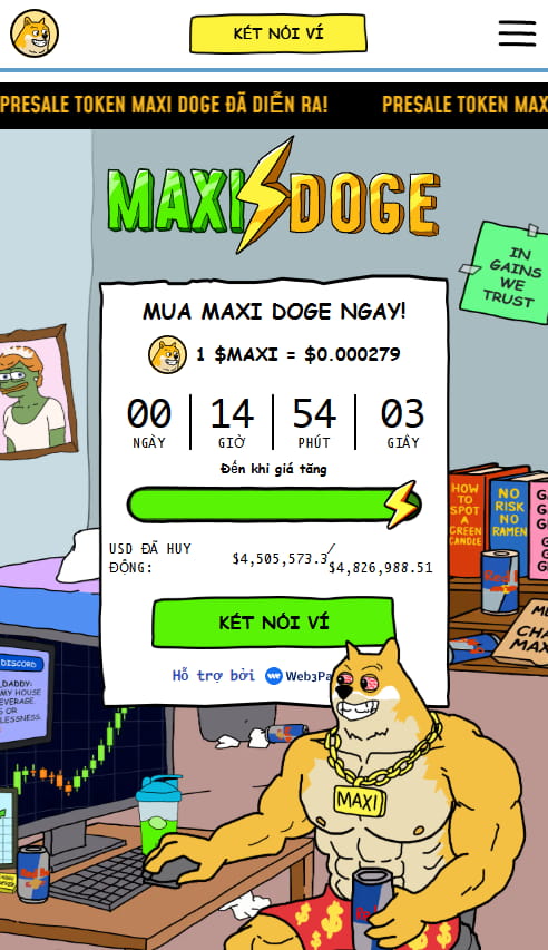 Maxi Doge – Đồng tiền điện tử meme chủ đề chó ICO đang trở thành tâm điểm chú ý của thị trường
