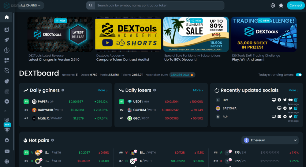 DexTools Dashboard