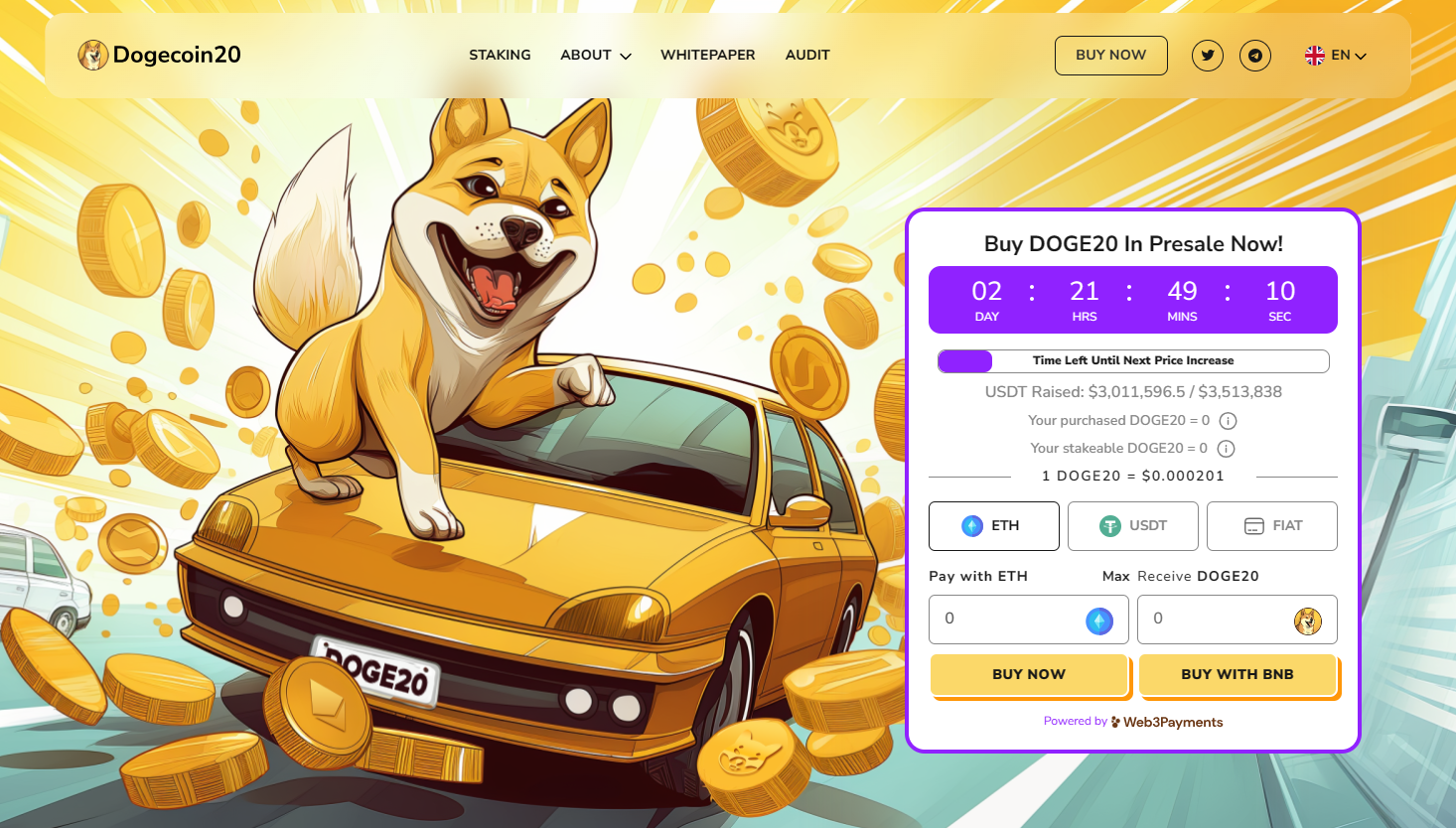 dogecoin20 presale most promising crypto
