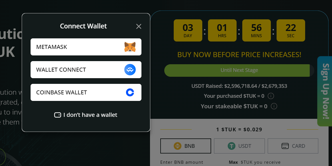 Connect wallet to buy eTukTuk