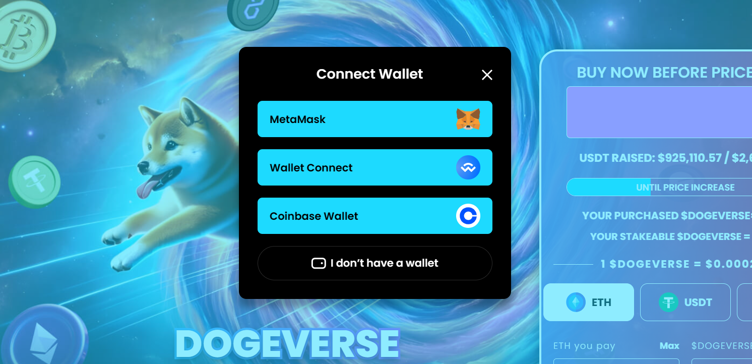 connect your crypto wallet to buy crypto with potential