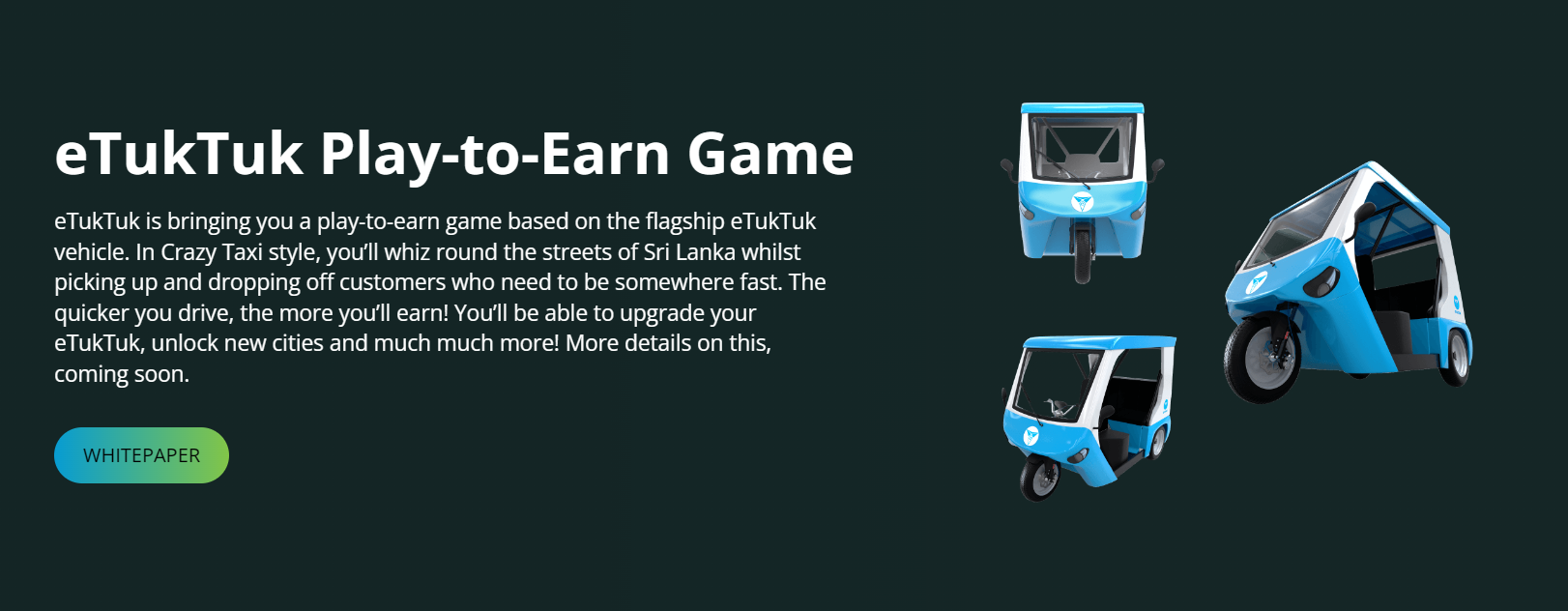 eTukTuk play-to-earn game