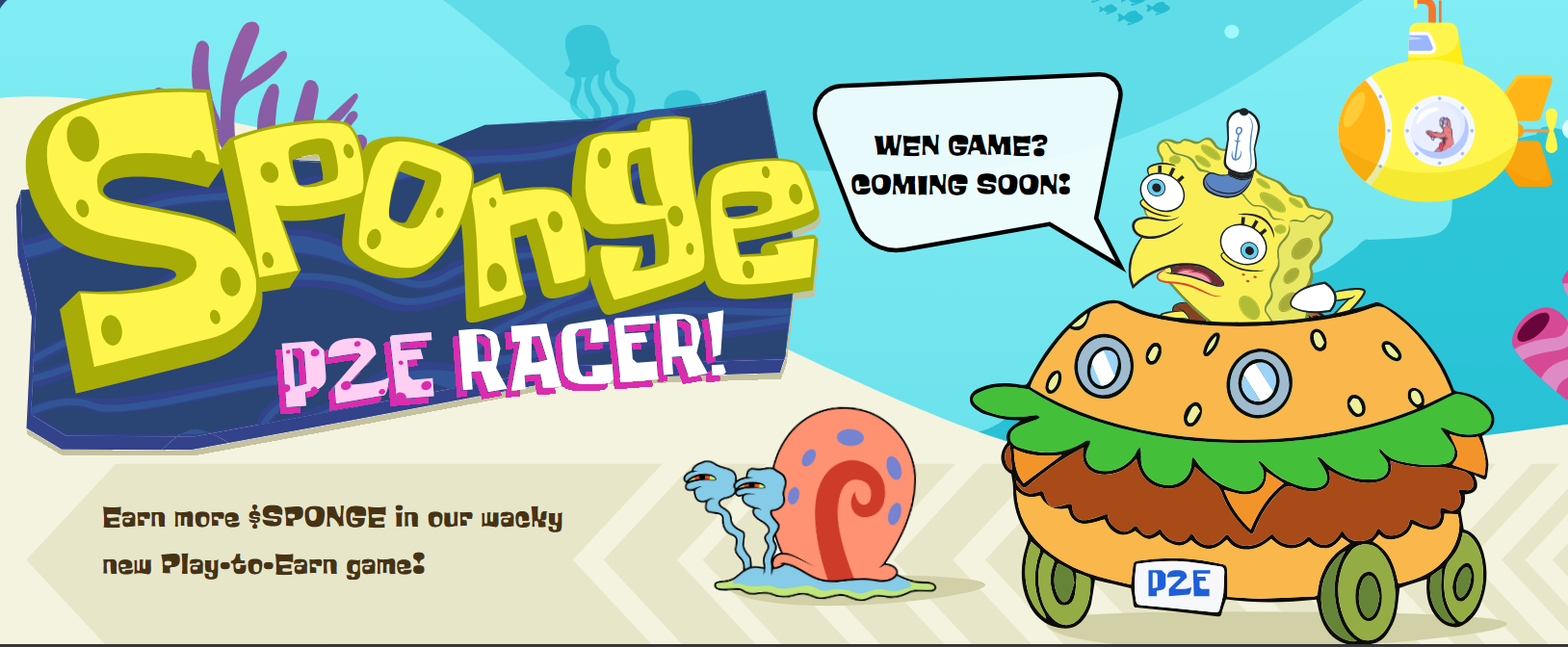 Sponge P2E racer game gaming icos