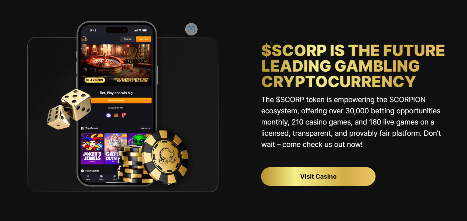 Scorpion Casino with the $SCORP token