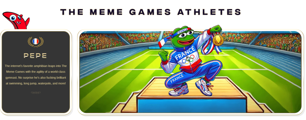 The Meme Games athletes: Pepe