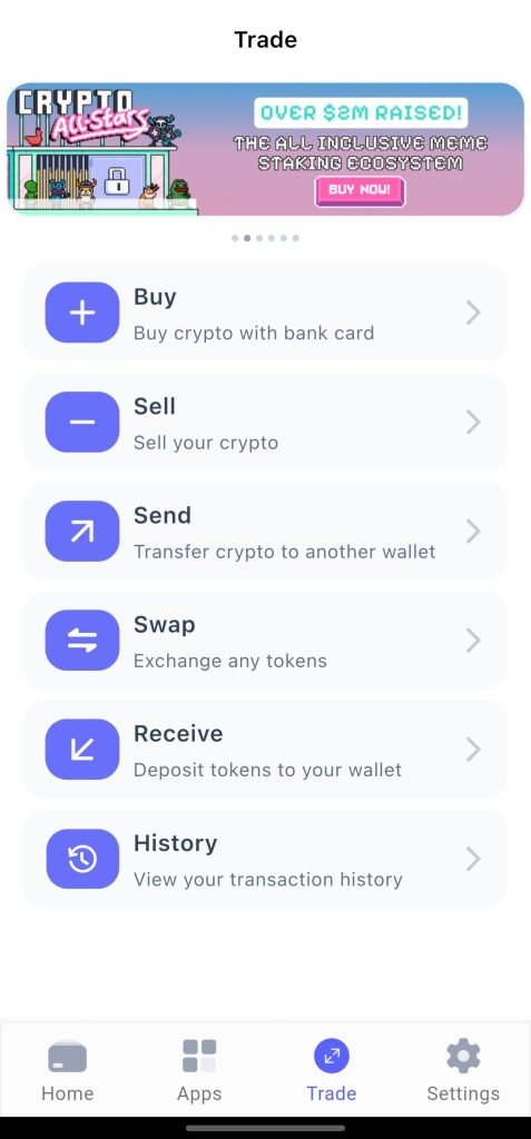 Best Wallet app DEX