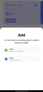 Best Wallet import option