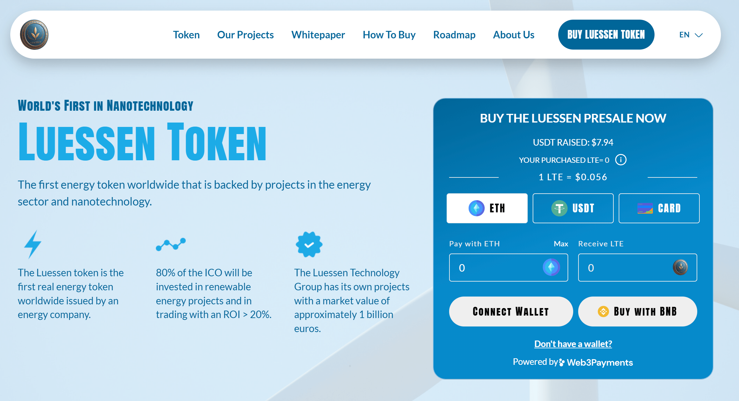 Luessen Token Homepage