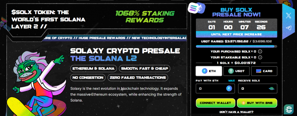 Solaxy presale page