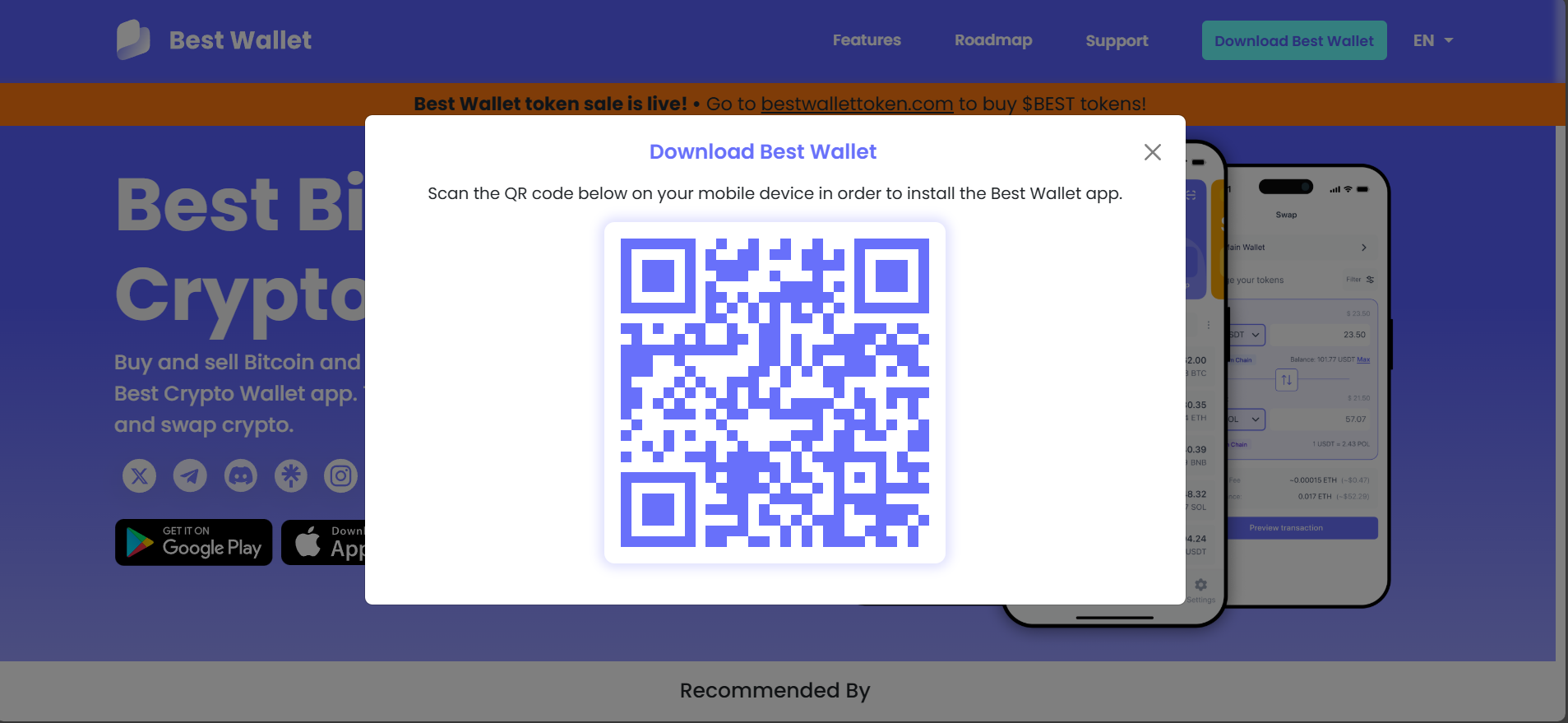 Scan to connect wallet