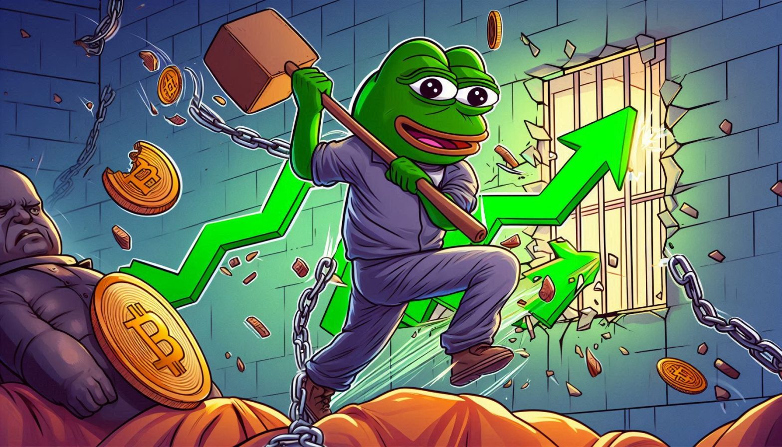 pepe surges by 7% and trading volumes explode