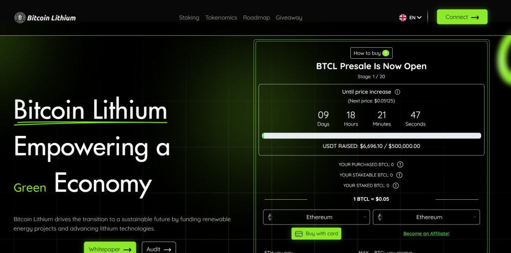 Bitcoin Lithium presale