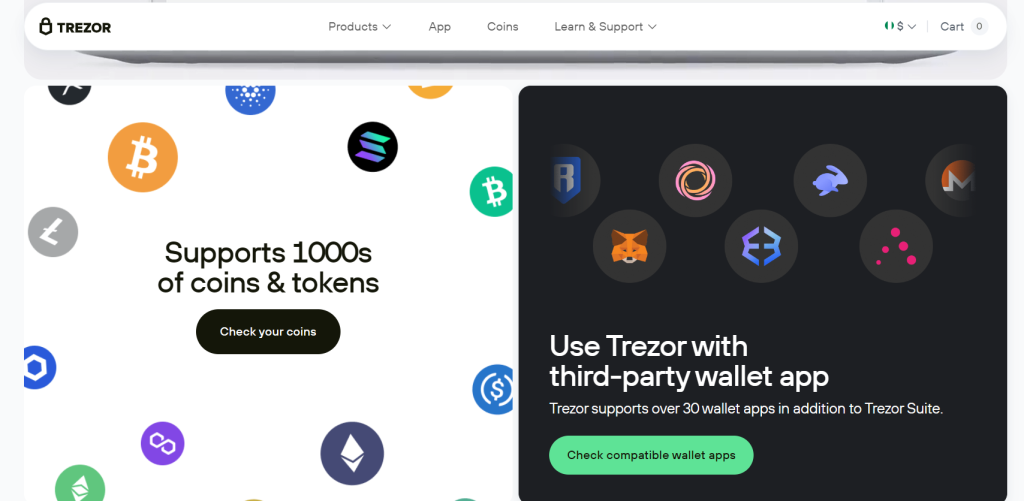 Trezor wallet app