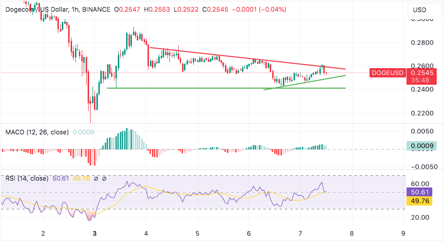 doge seems poised to reverse its downtrend