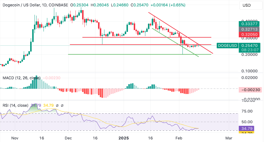 dogecoin struggles to clera key resistance as meme coins keep dropping