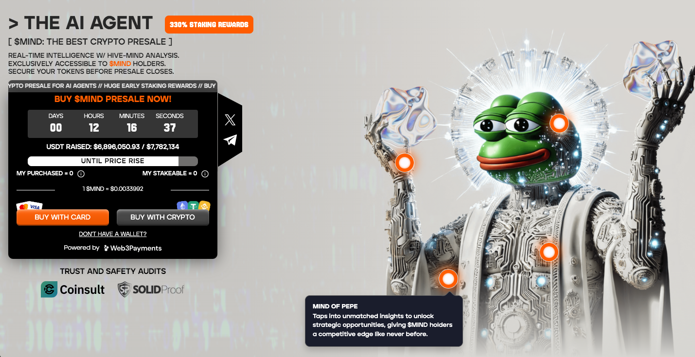mind of pepe raises $7m to launch ai agent token