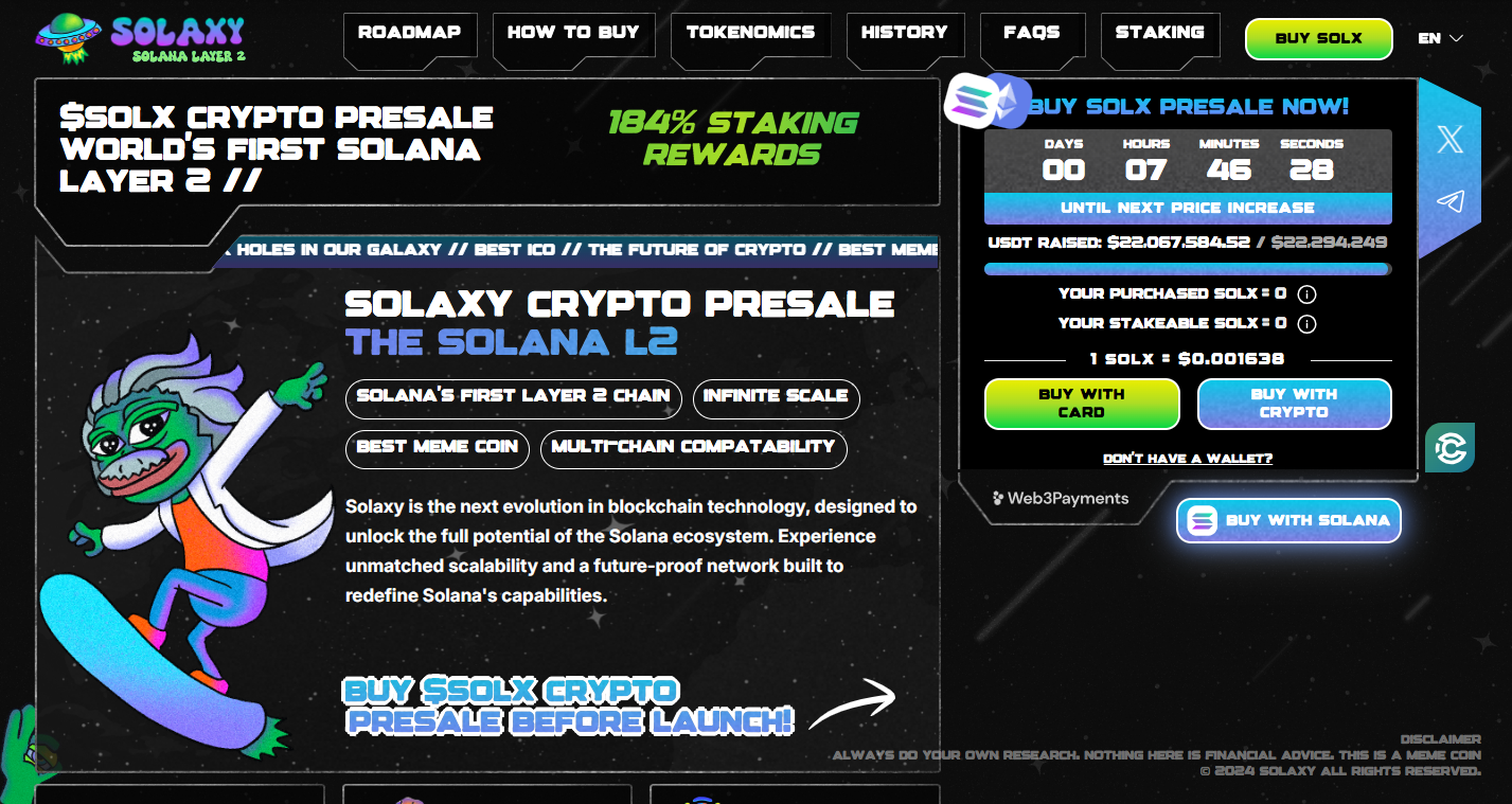 solaxy presale raises over $20m