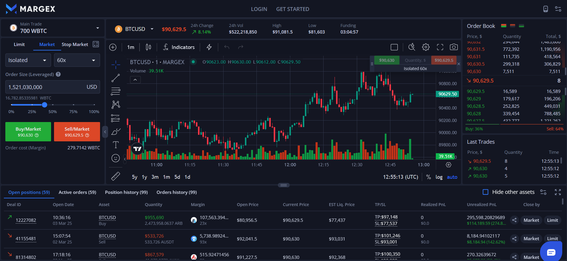 Margex trading window