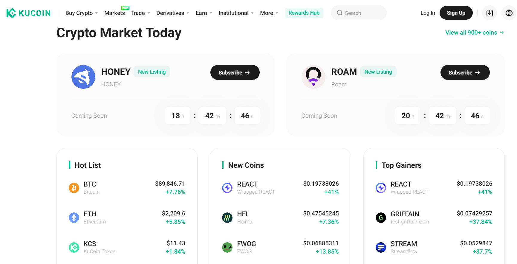 KuCoin trading platform