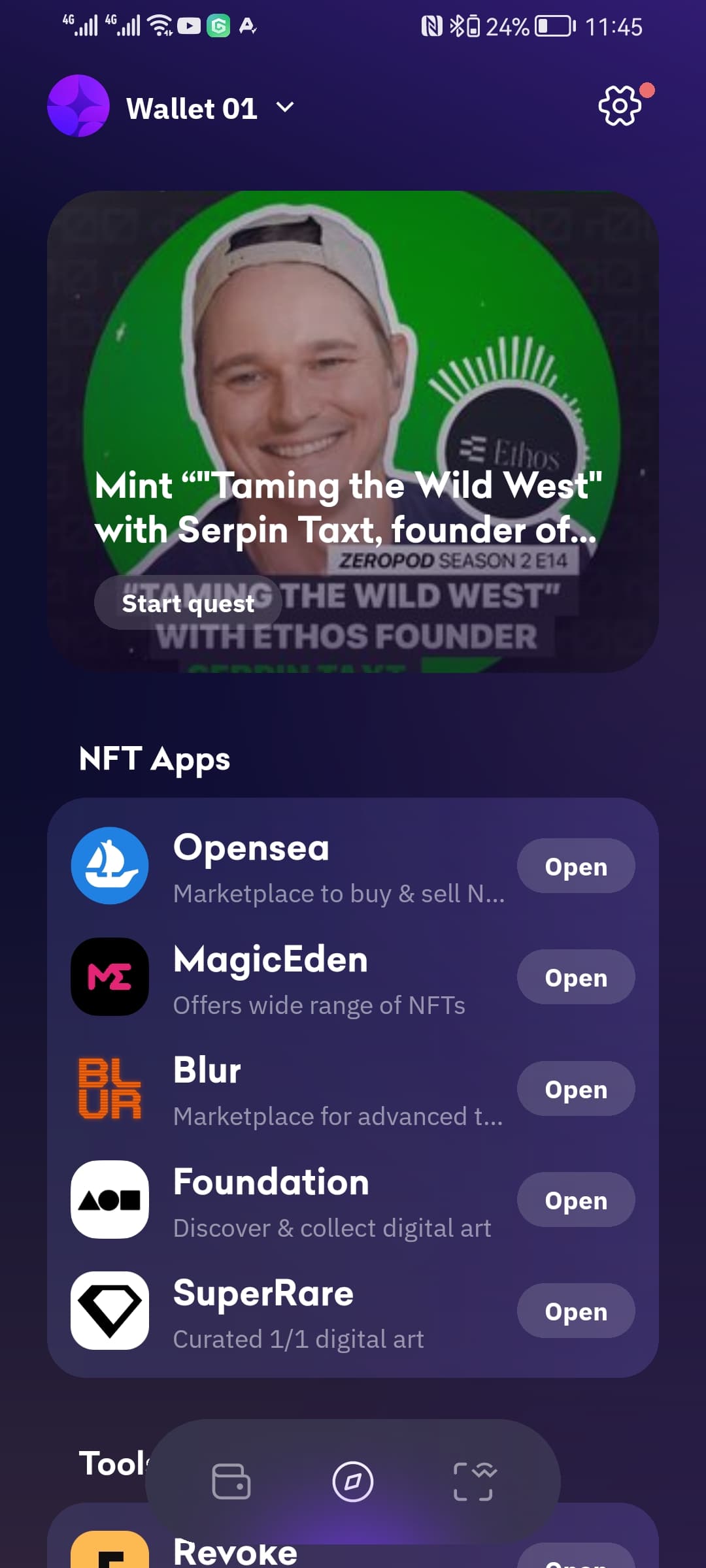 Kraken NFT apps