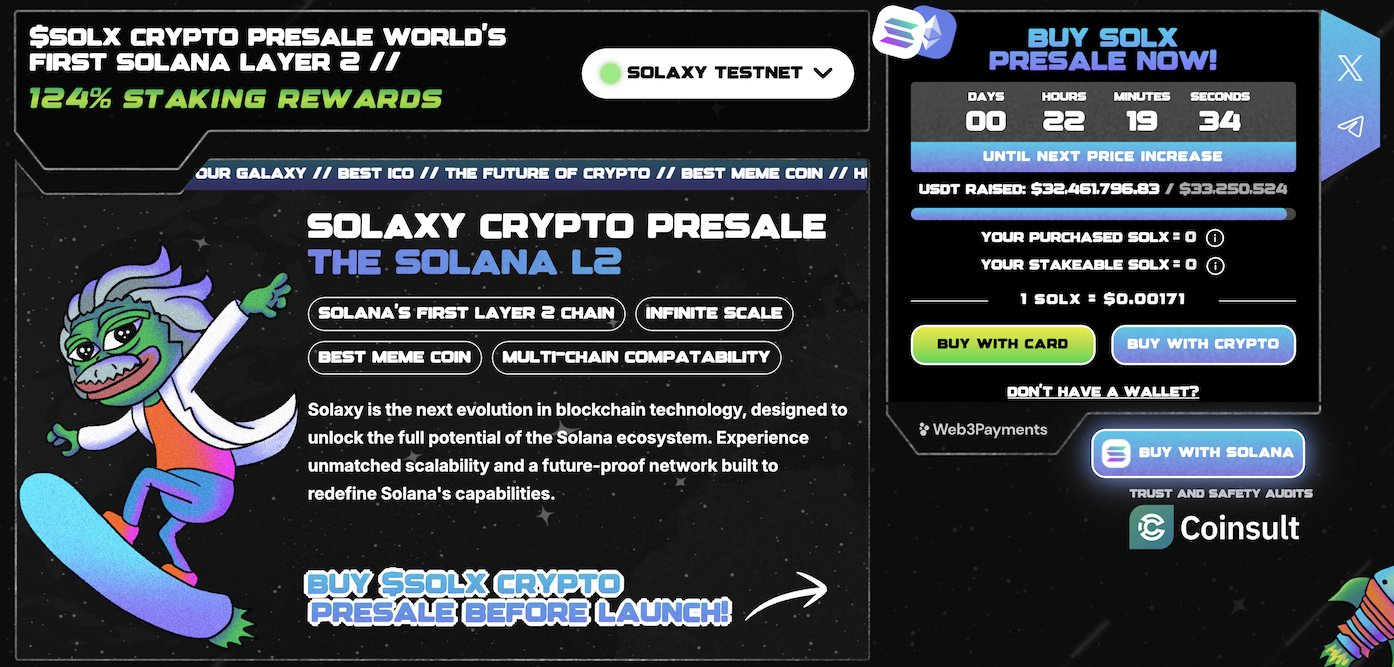 solaxy presale keeps marching onwards