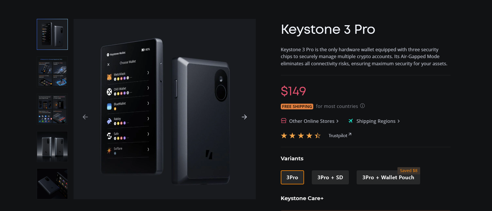 keystone 3 pro price