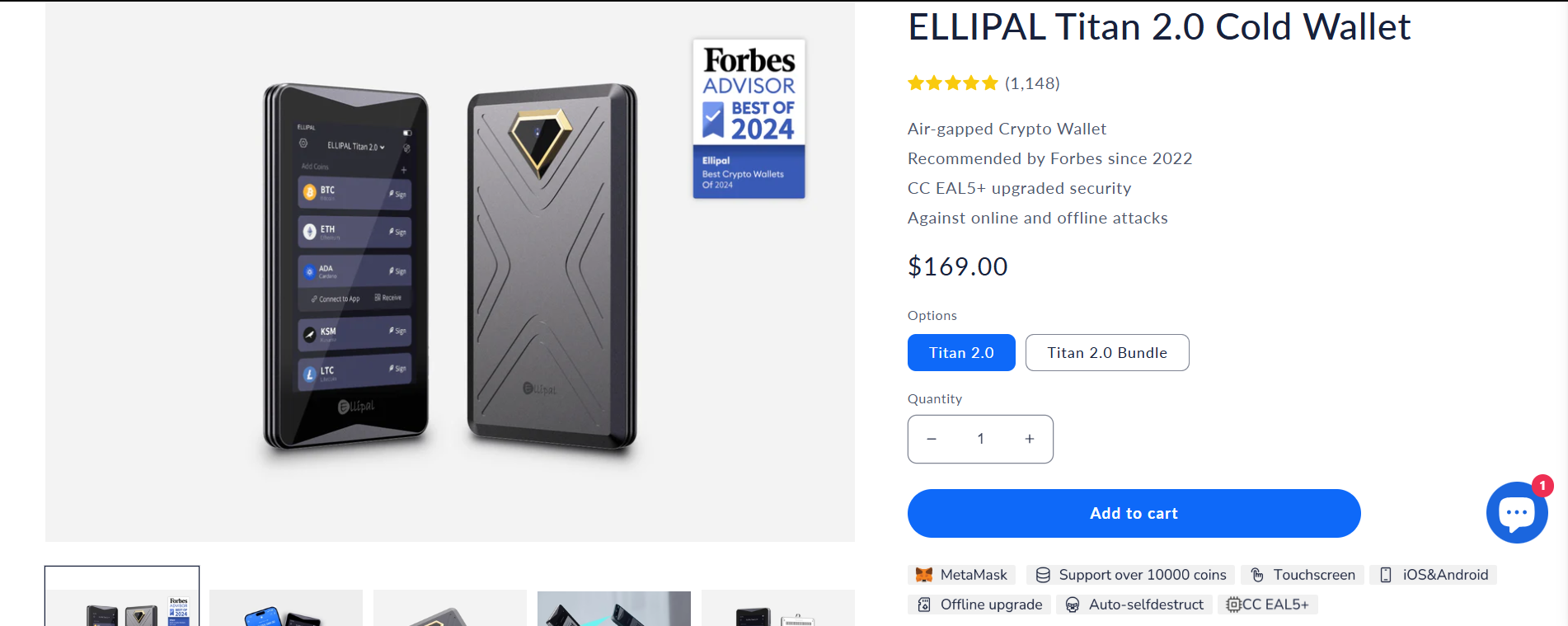Ellipal titan price