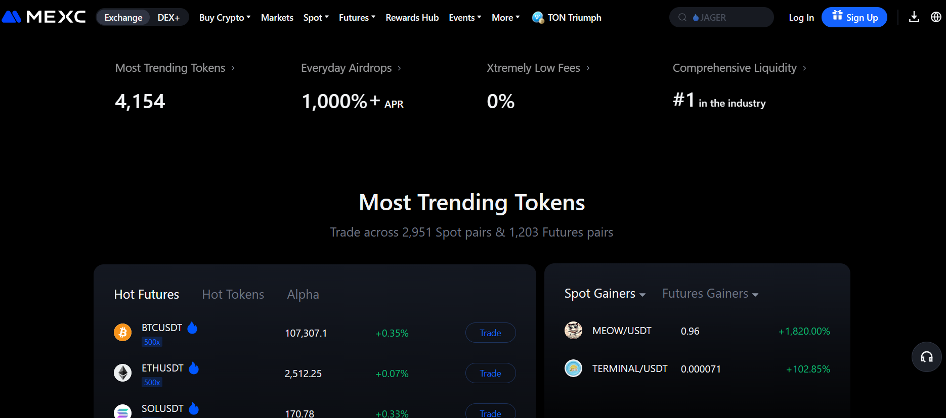 MEXC trading platform
