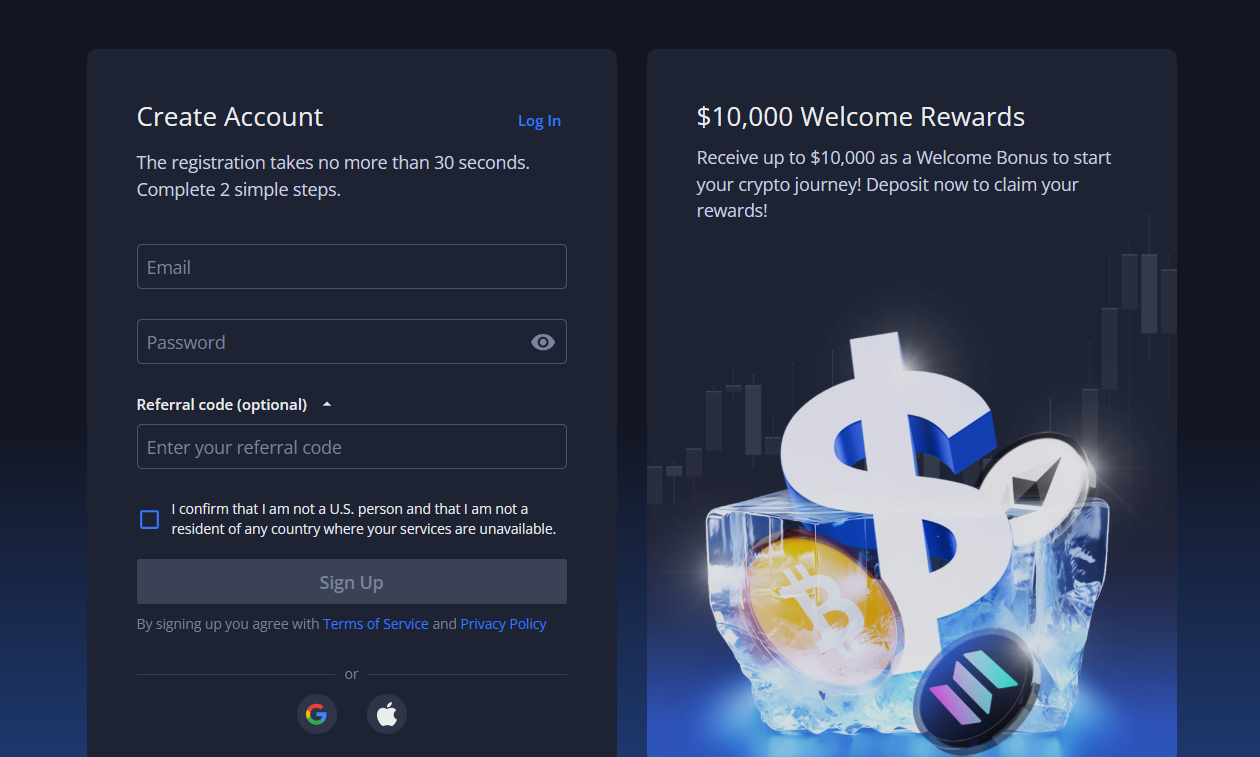 Margex crypto bonus