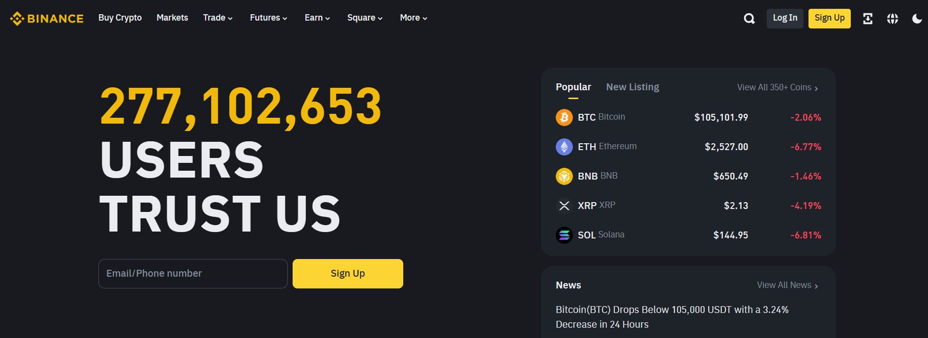 Binance crypto rewards