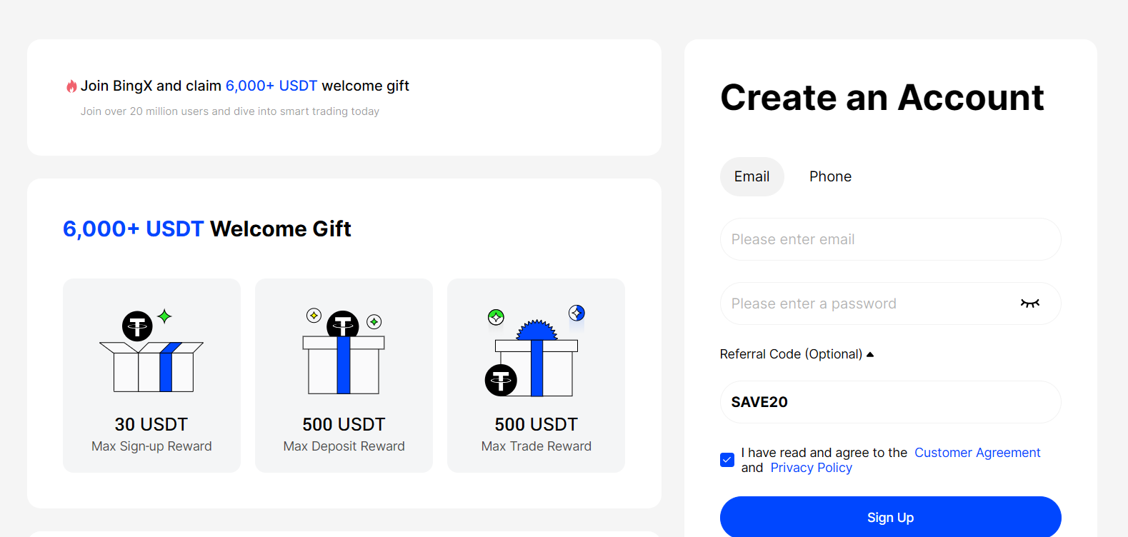 BingX crypto bonus