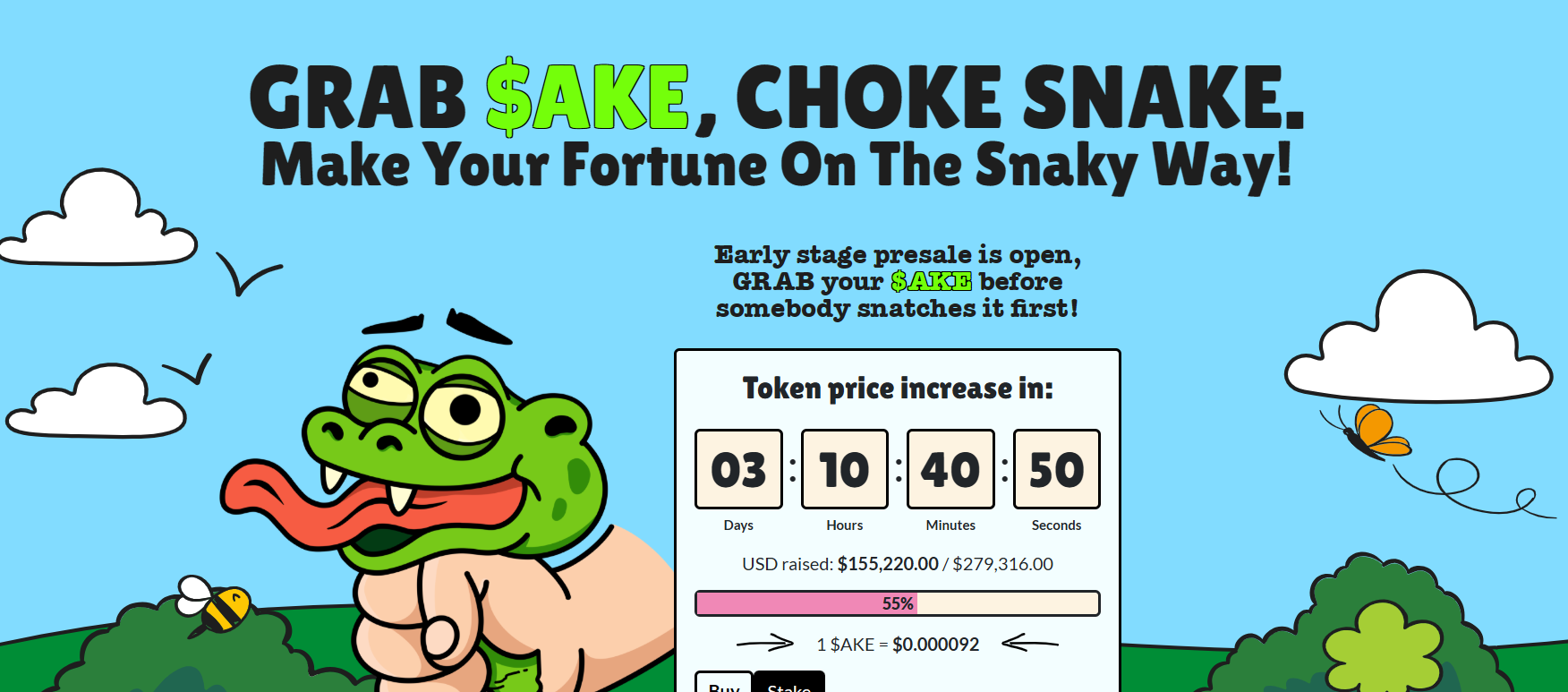 Snaky Way presale website