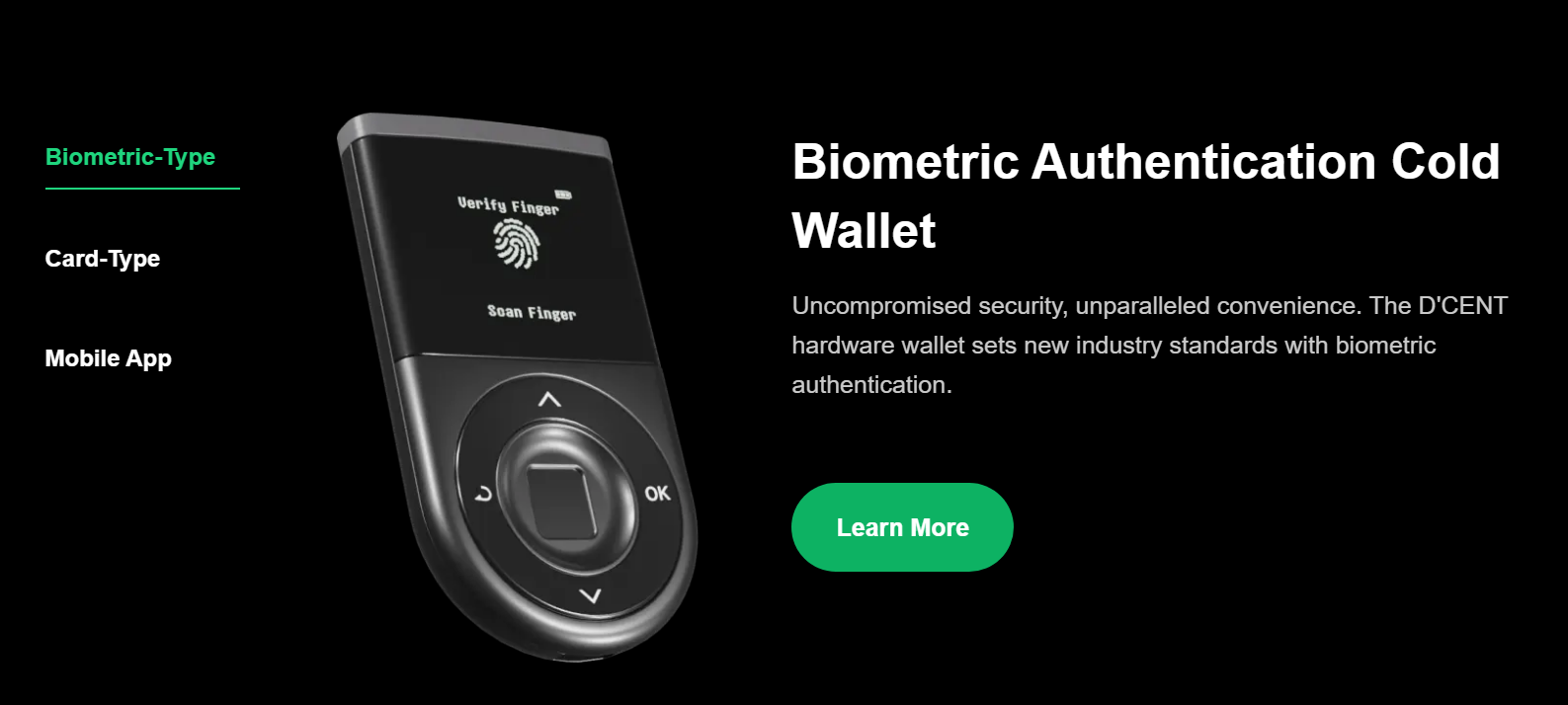 D'CENT biometric wallet
