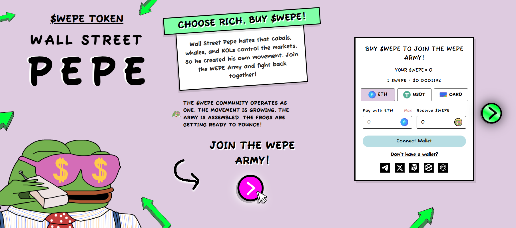 Wall Street of Pepe Next 1000x Crypto