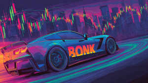race car with bonk written on it