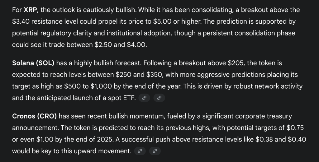 price prediction by gemini