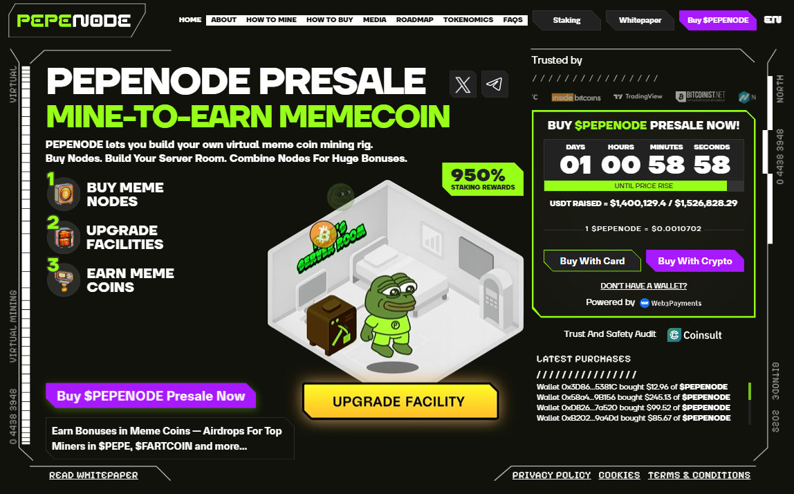 Pepenode Presale Price