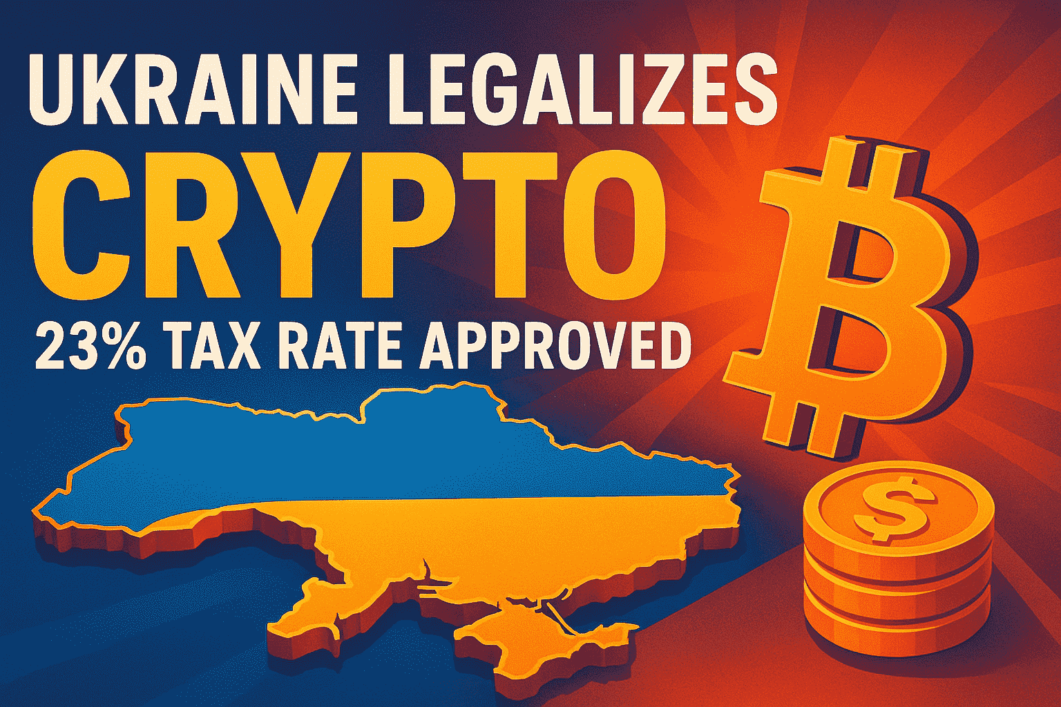 Ukraine Legalizes Crypto: 23% Tax Rate Approved in First Vote