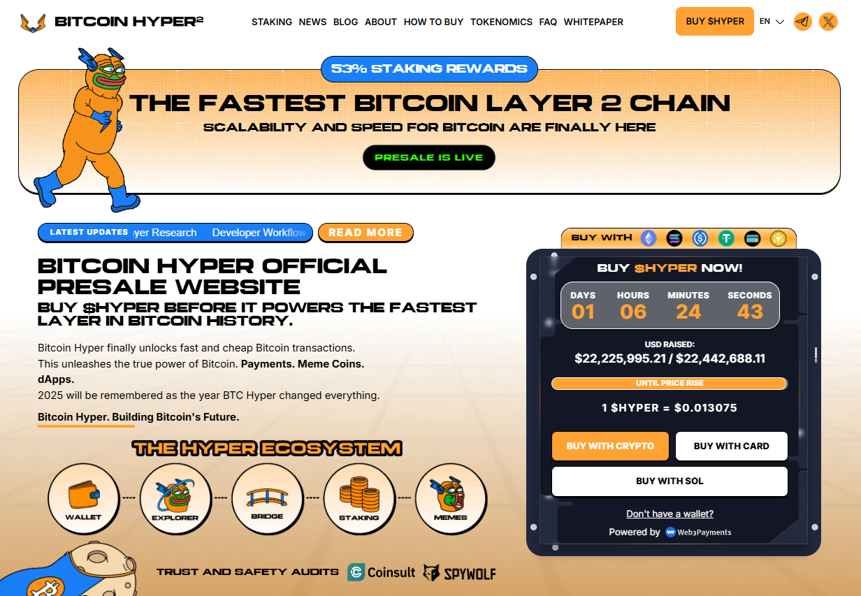 Bitcoin Hyper Homepage