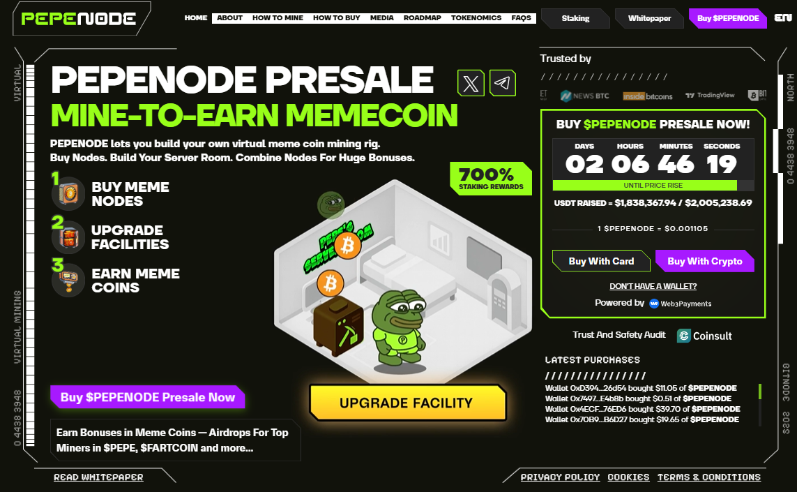 Pepenode Best Meme Coin to Buy Now