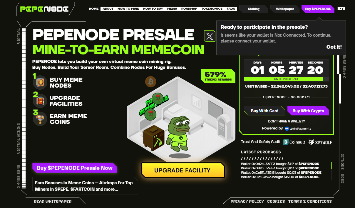 Pepenode Presale as One of the Best Meme Coins to Buy Now