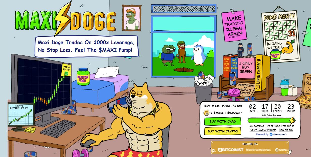 Best Meme Coins to Buy Now Maxi Doge Presale