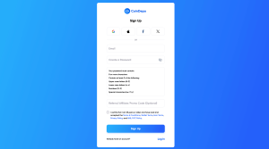 coindepo signup page